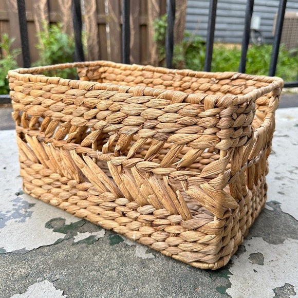Woven Rectangular Storage Basket - Picture 4 of 16